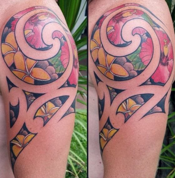 tatuagem flor cha de hibisco 222