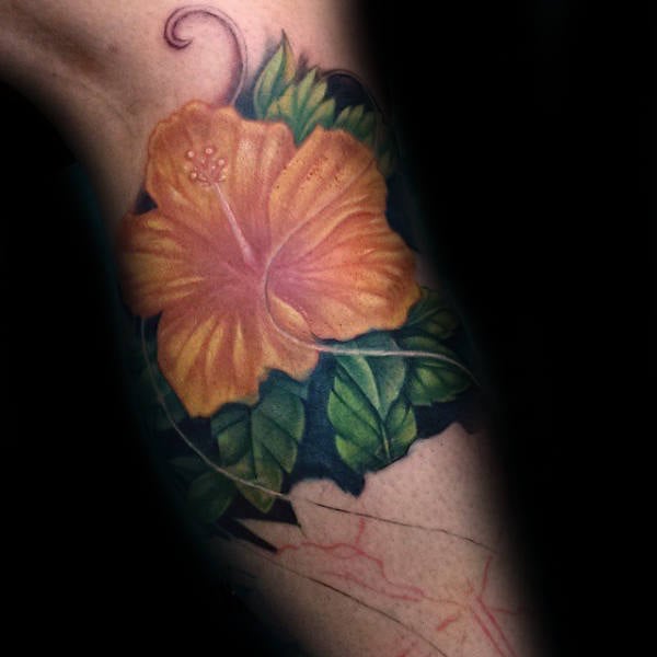 tatuagem flor cha de hibisco 36