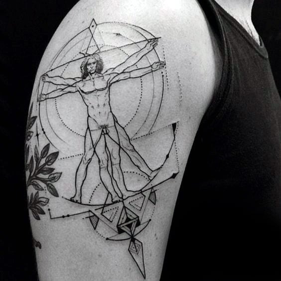 tatuagem homem vitruviano 07