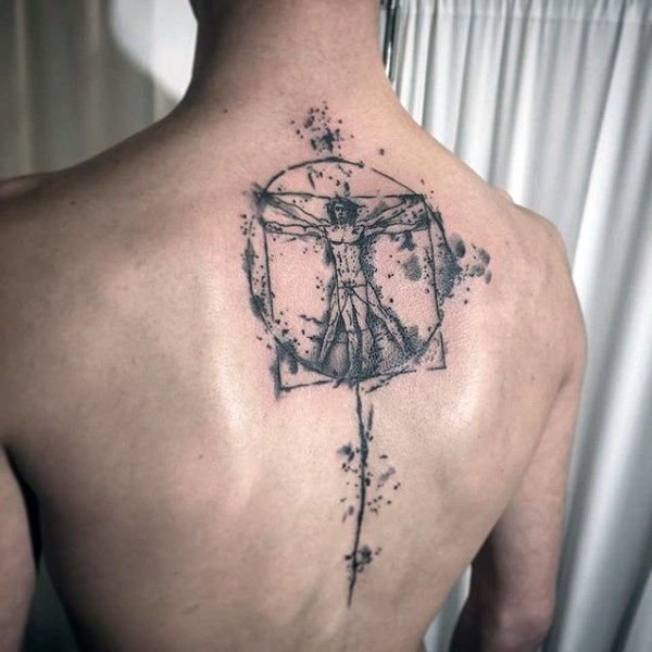tatuagem homem vitruviano 11