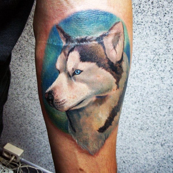 85 Tatuagens de Huskies siberianos (com o significado)