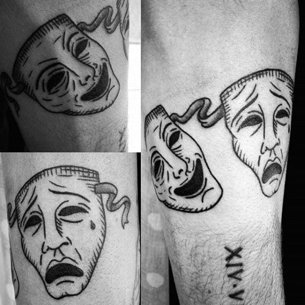 tatuagem mascara teatro 32