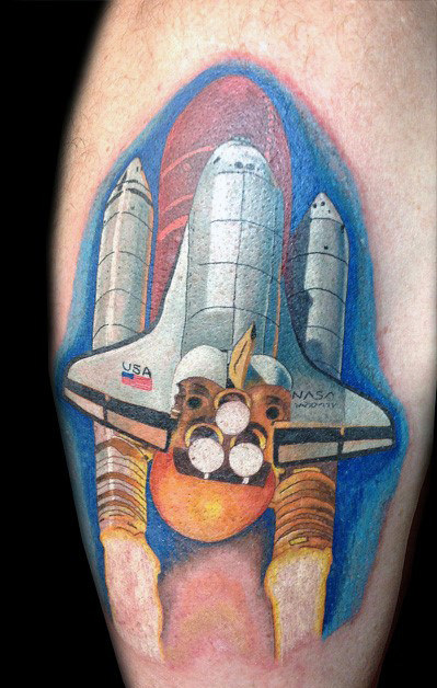 tatuagem nave espacial astronave 10