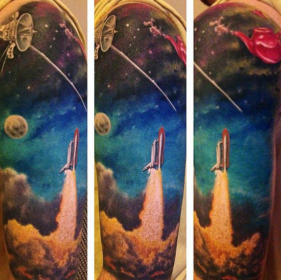 tatuagem nave espacial astronave 22