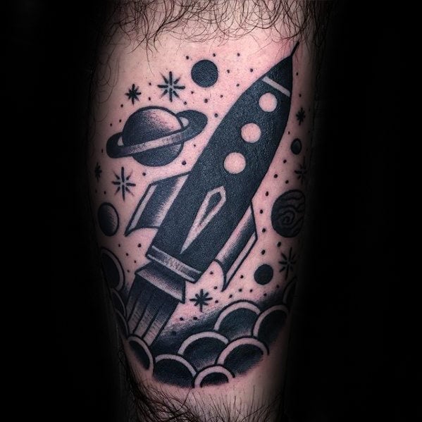 tatuagem nave espacial astronave 58