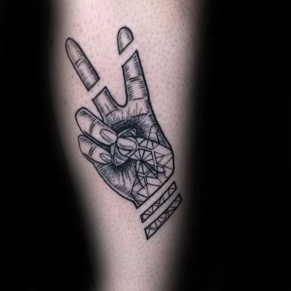 tatuagem simbolo paz 87