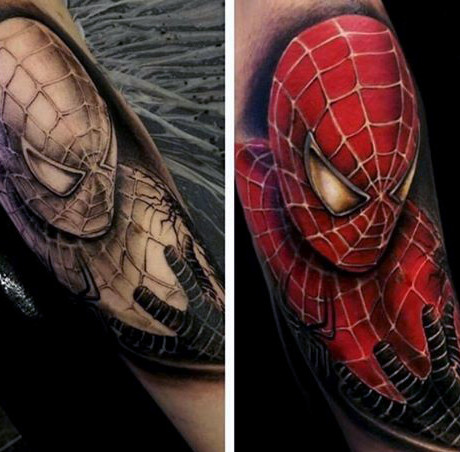 tatuagem spiderman homem aranha 177