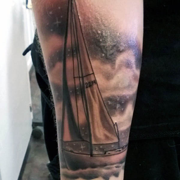 tatuagem veleiro 35
