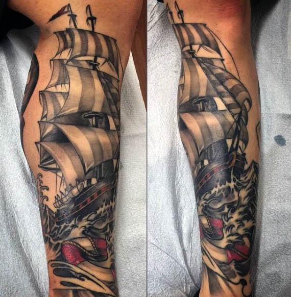 tatuagem veleiro 49