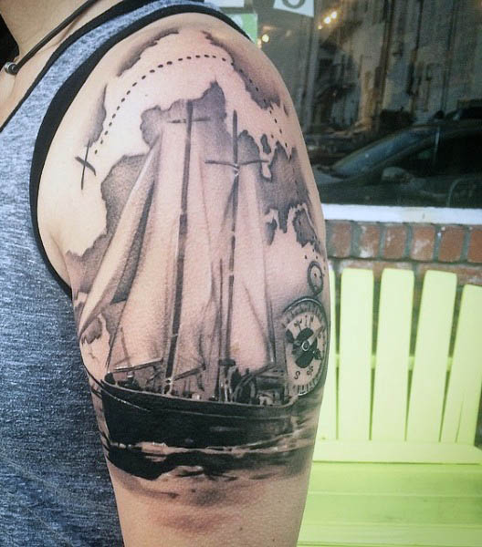 tatuagem veleiro 69
