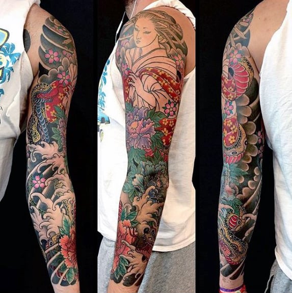 tatuagem flores japonesas 47