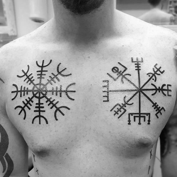 tatuagem bussola viking vegvisir 12