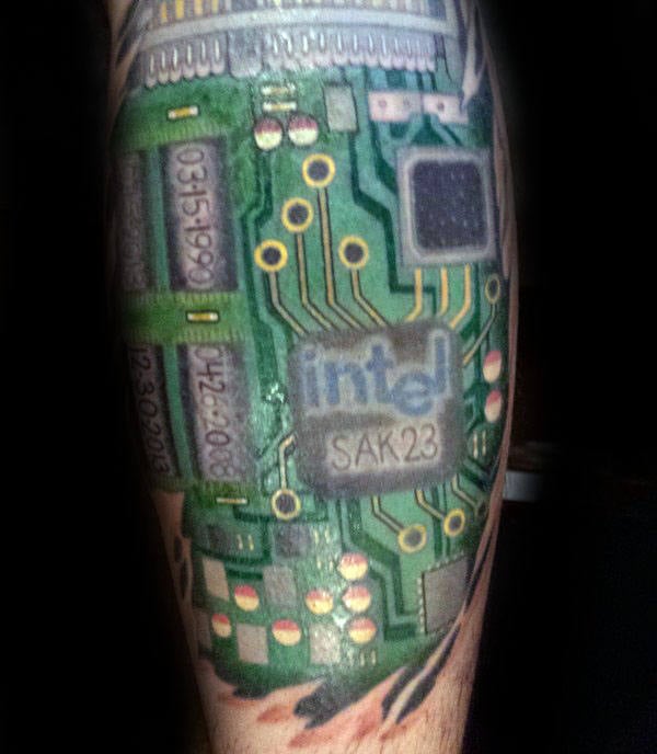 tatuagem circuito eletronico 101
