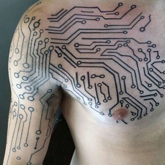 tatuagem circuito eletronico 117