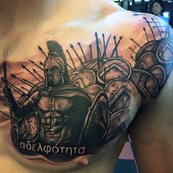 45 Imagens de tatuagens de espartanos e o que elas significam